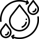 Wassertropfen Symbol mit Kreislauf