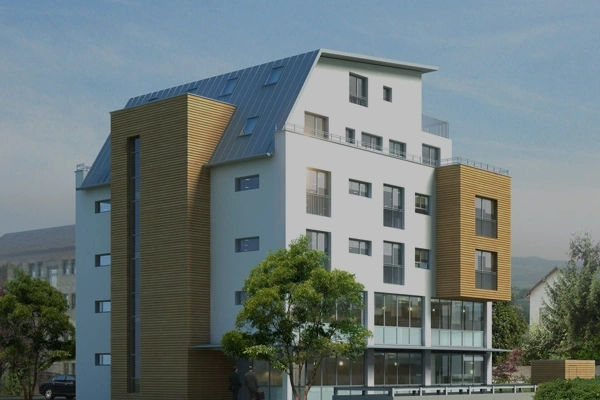 Mehrfamilienhaus als Referenzobjekt für moderne Wasserenthärtung und Kalkschutz in Wohngebäuden.